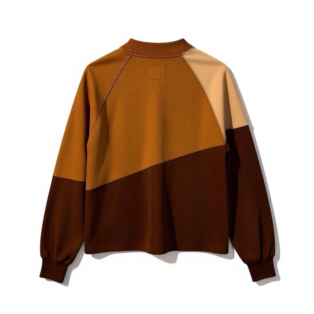 Abercrombie & Fitch Brown Colorblock Sweatshirt - Picture 2 of 3